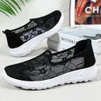 New summer women's lace breathable slip-on comfortable shoes