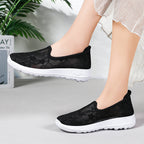 New summer women's lace breathable slip-on comfortable shoes