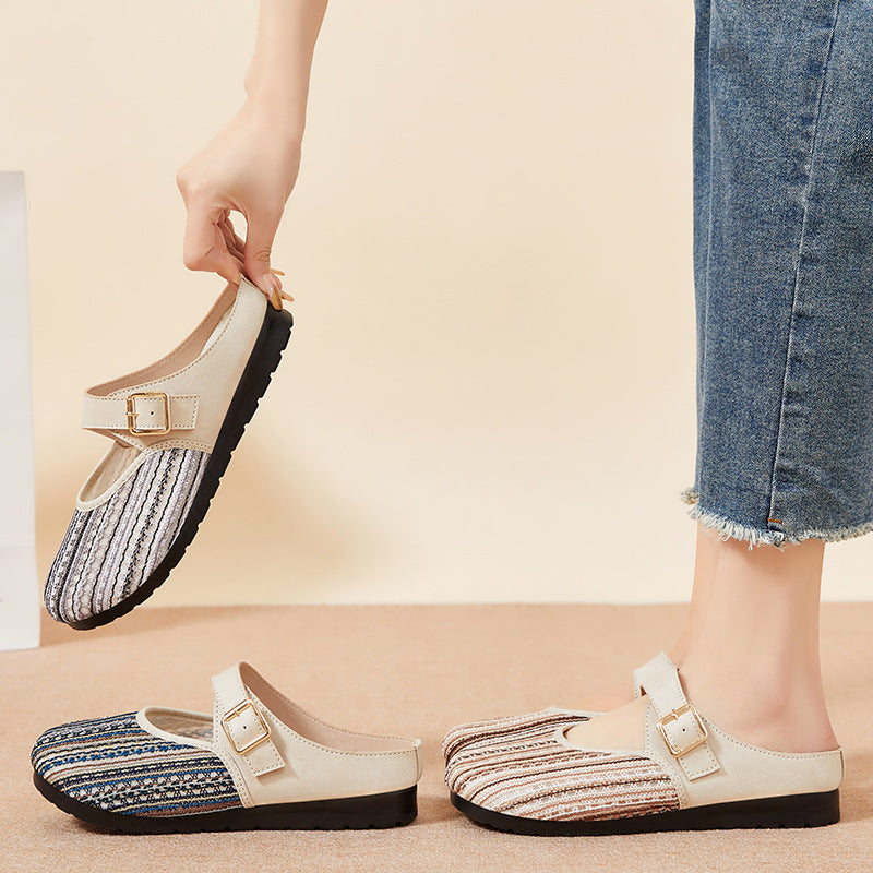 Summer women's new anti-slip breathable mesh flat sandals