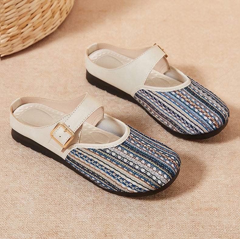 Summer women's new anti-slip breathable mesh flat sandals