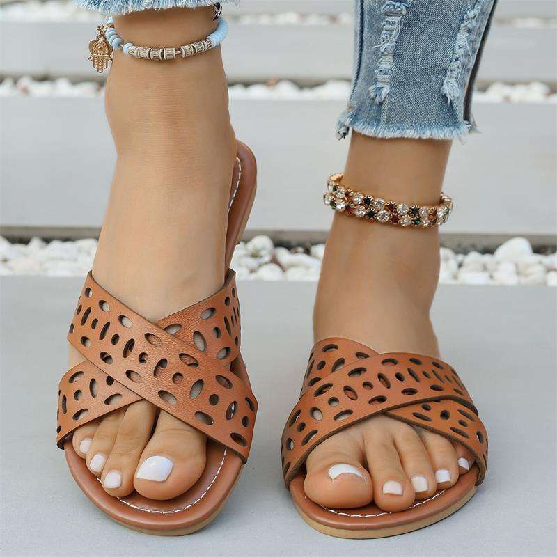 Women's flat summer hollow beach sandals