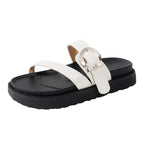 New women's metal buckle thick sole sandals